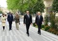 Prezident İlham Əliyev Bakının İslam Səfərli küçəsinin yenidənqurmadan sonra açılışında iştirak edib