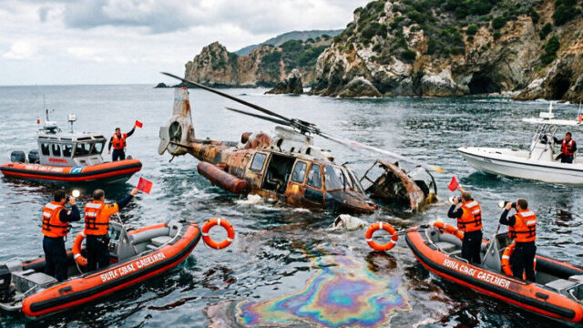 Helikopter Sakit okeana düşdü: İtkin düşən var