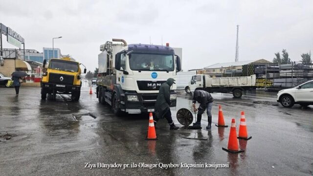 ADSEA intensiv yağışlarla bağlı gücləndirilmiş iş rejimində fəaliyyət göstərir